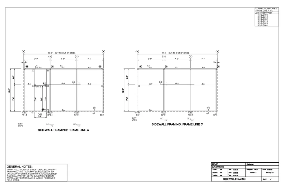16 x 22 x 12 Steel Building Package photo 3