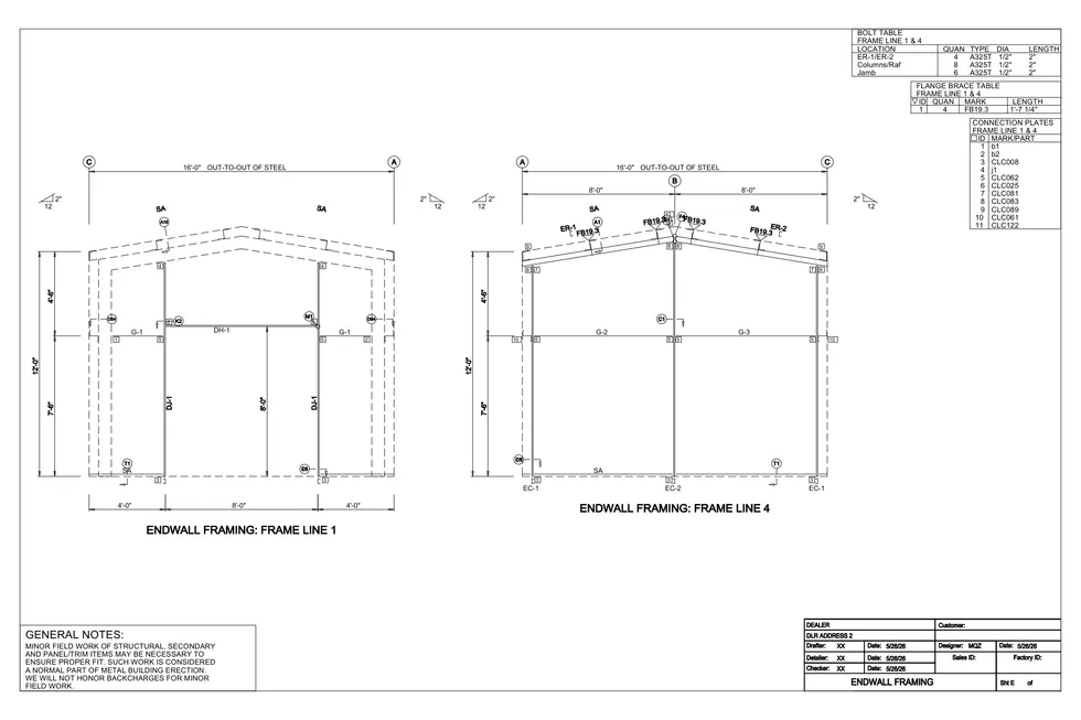 16 x 22 x 12 Steel Building Package photo 5