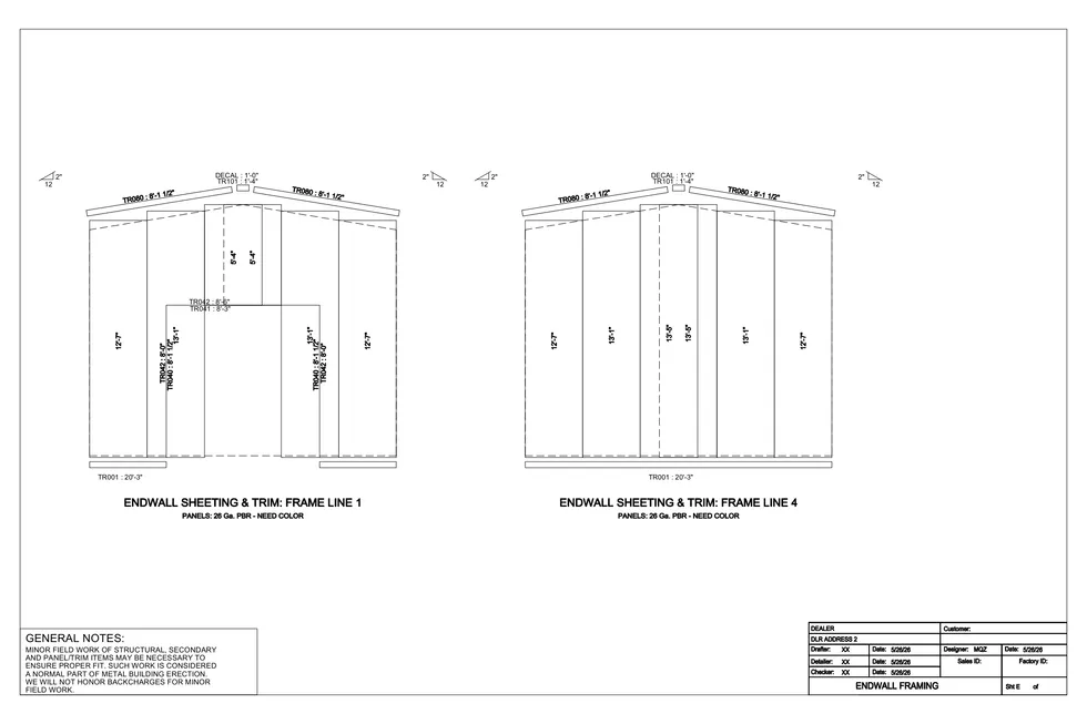 16 x 22 x 12 Steel Building Package photo 6