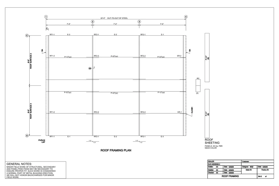 16 x 22 x 12 Steel Building Package photo 7