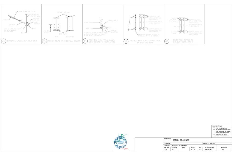 20' x 30' x 9' clear-span steel building package by Hybrid Steel Buildings - photo 14