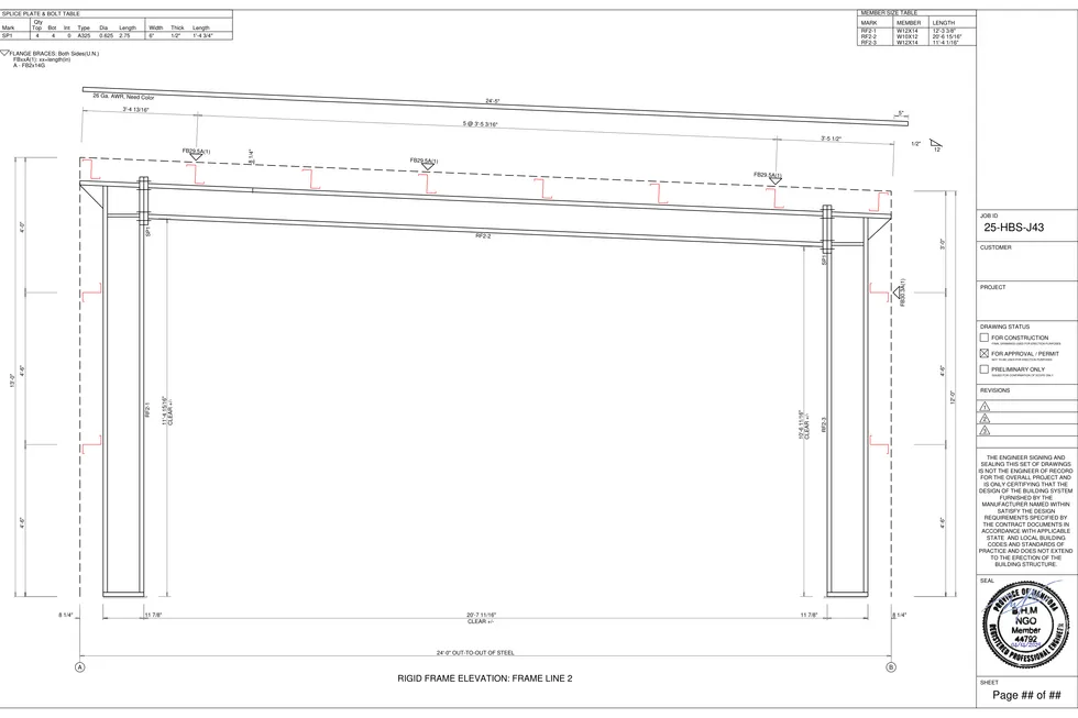 24' x 32' x 12-13' clear-span steel building package by Hybrid Steel Buildings - photo 13