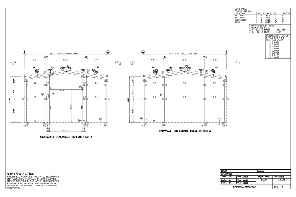 25 x 32 x 14 Steel Building Package photo 5