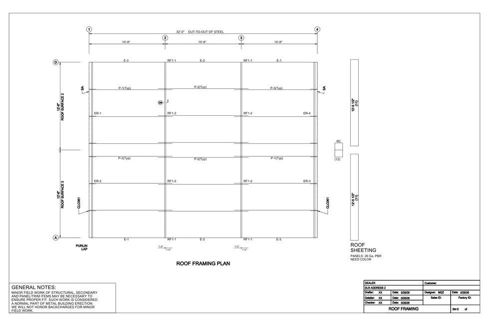 25 x 32 x 14 Steel Building Package photo 7