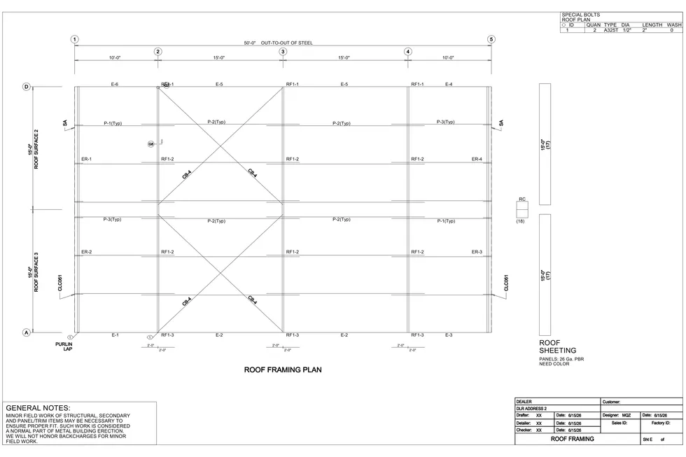 30' x 50' x 14' clear-span steel building package by Hybrid Steel Buildings - photo 7