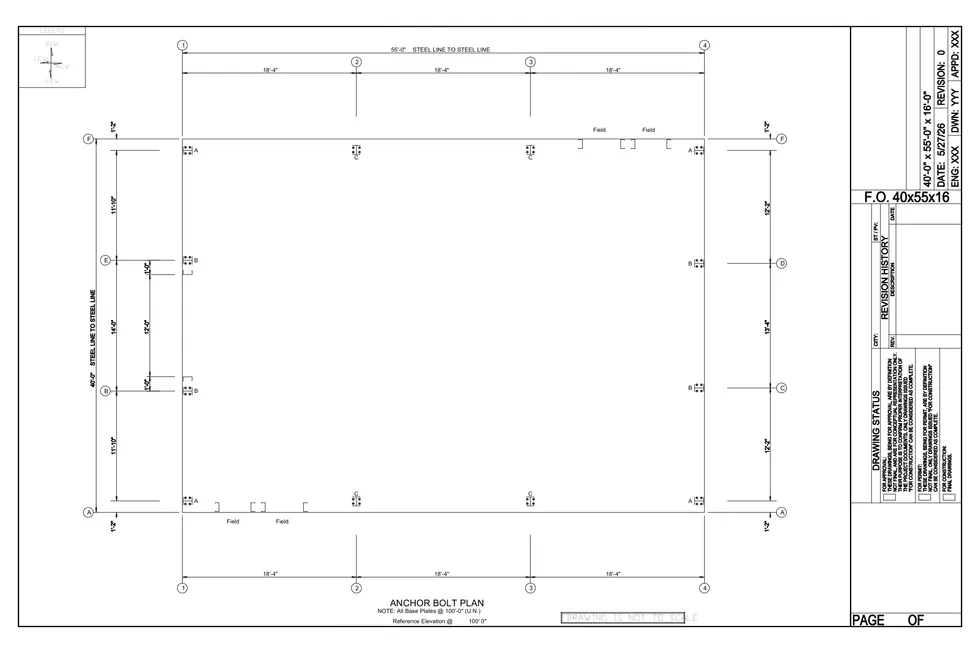 40 x 55 x 16 Steel Building Package photo 2