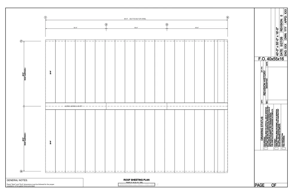 40 x 55 x 16 Steel Building Package photo 9
