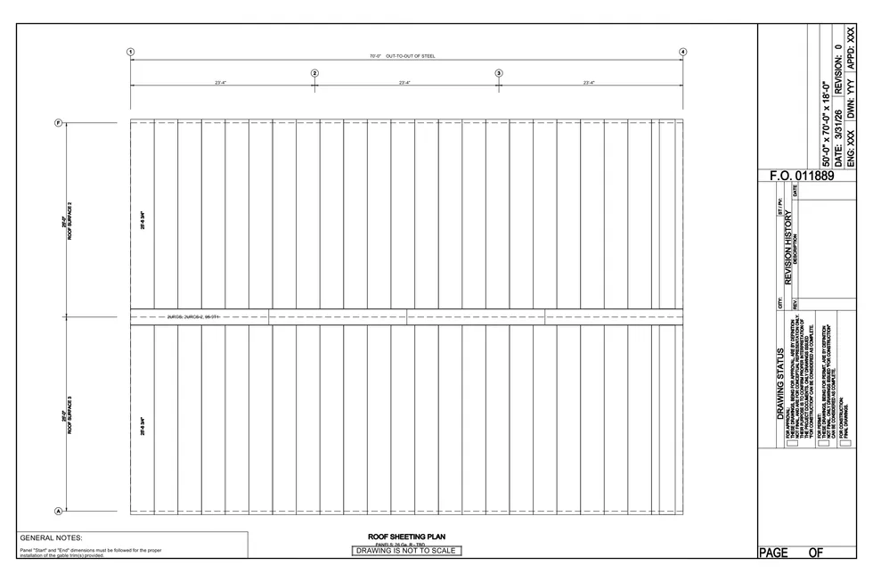 50' x 70' x 18' clear-span steel building package by Hybrid Steel Buildings - photo 8