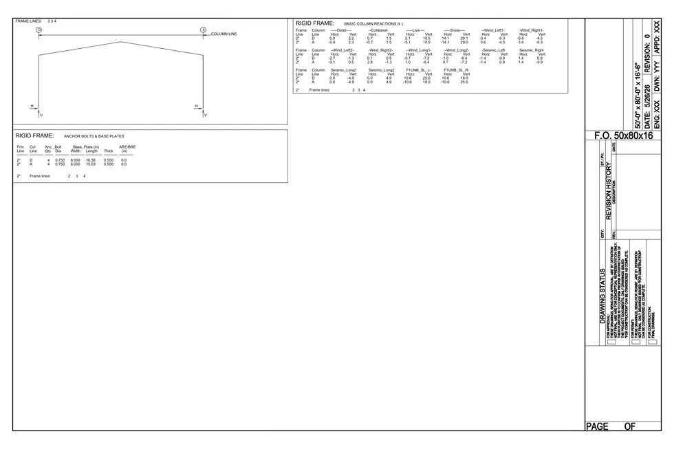 50 x 80 x 16.5 Steel Building Package photo 3