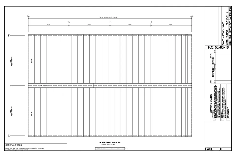 50 x 80 x 16.5 Steel Building Package photo 9