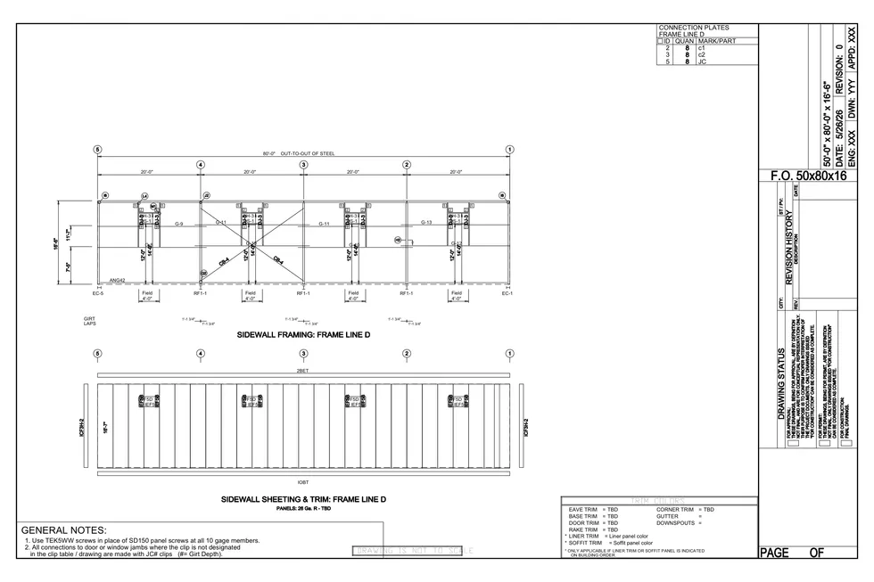 50 x 80 x 16.5 Steel Building Package photo 10