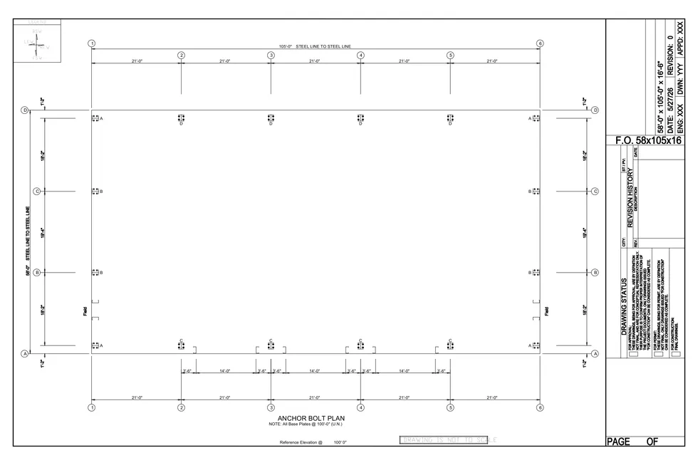58 x 105 x 16.5 Steel Building Package photo 2