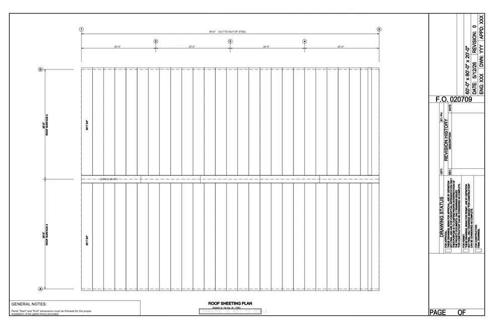 60' x 80' x 20' clear-span steel building package by Hybrid Steel Buildings - photo 10