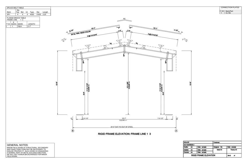 20' x 40' x 4' clear-span steel building package by Hybrid Steel Buildings - photo 9