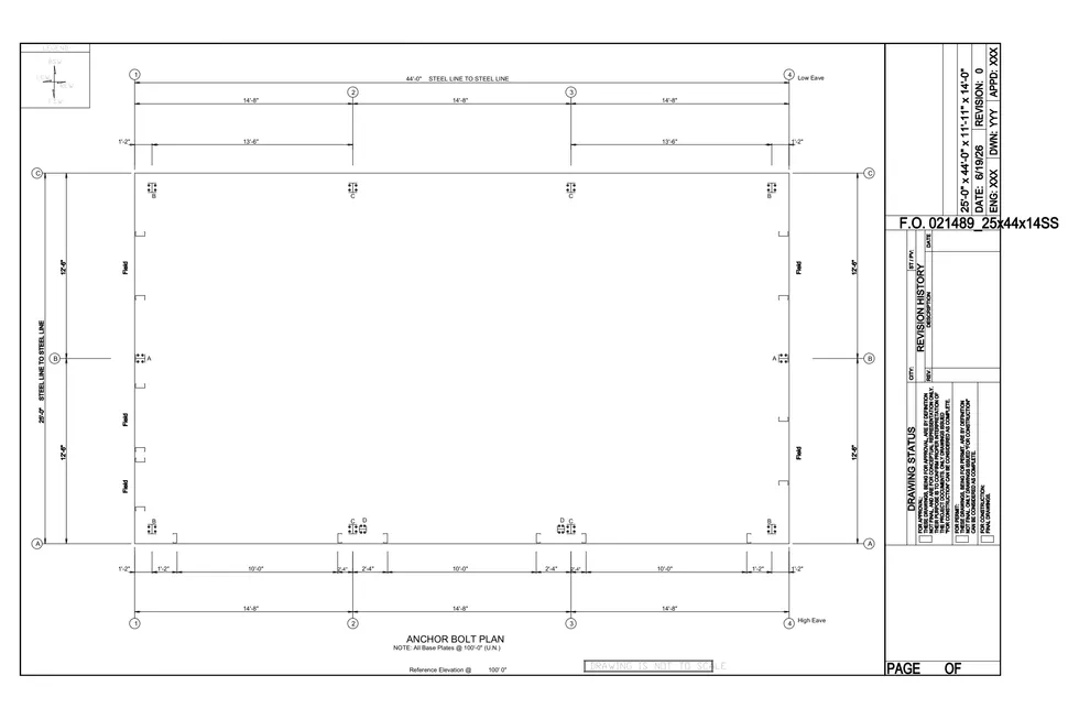 25' x 44' x 14' clear-span steel building package by Hybrid Steel Buildings - photo 2