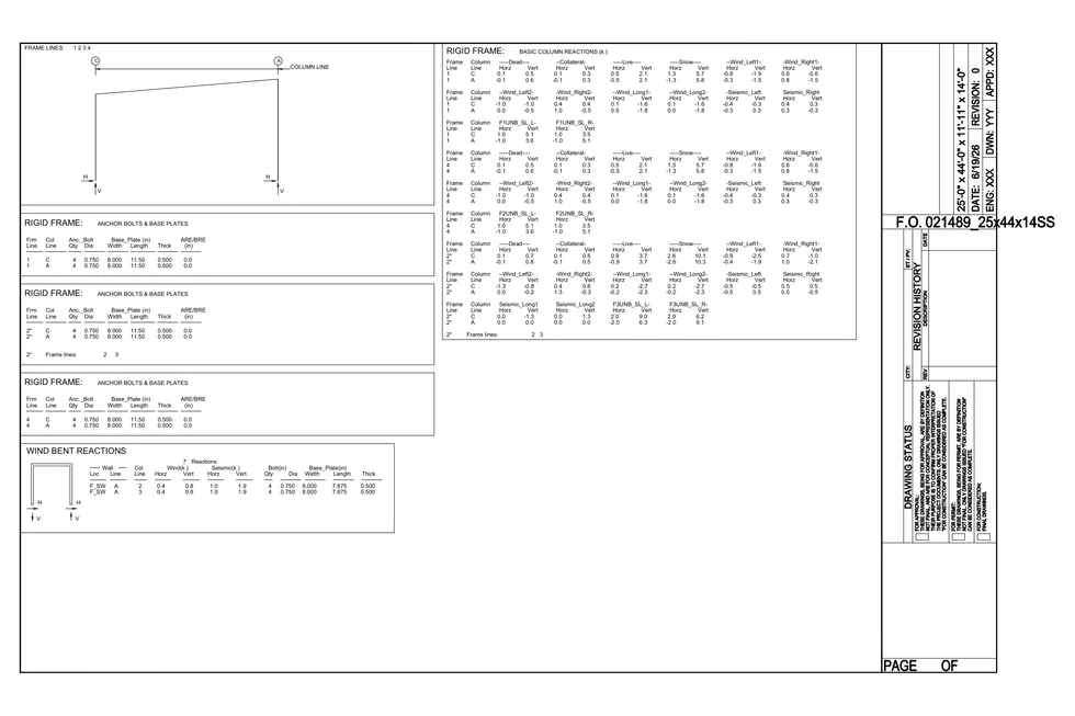 25' x 44' x 14' clear-span steel building package by Hybrid Steel Buildings - photo 3