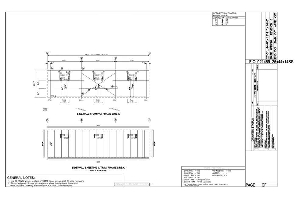 25' x 44' x 14' clear-span steel building package by Hybrid Steel Buildings - photo 13