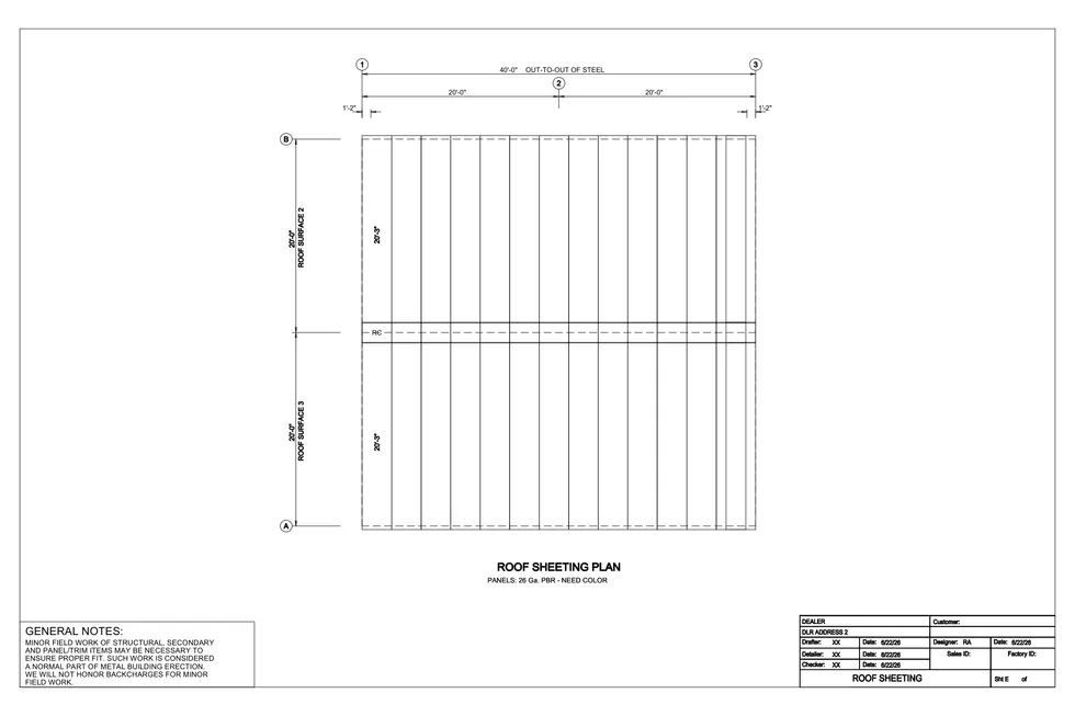 40' x 40' x 4' clear-span steel building package by Hybrid Steel Buildings - photo 8