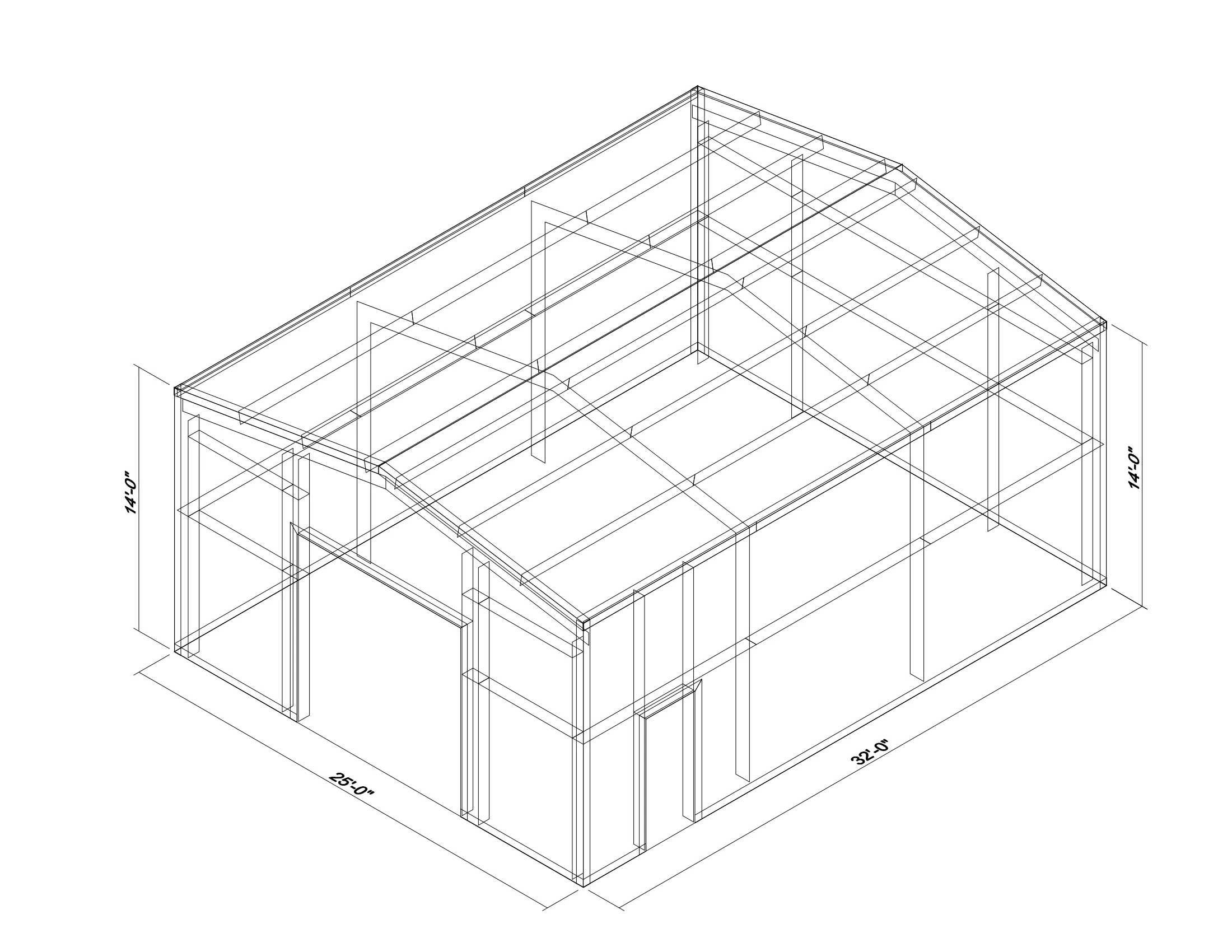 25 x 32 x 14 Steel Building Package photo